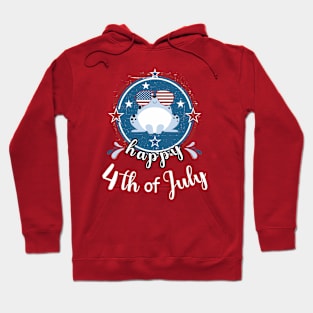 Retro Happy 4Th of July Cute Patriot Frog Hoodie